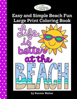 Coloring Cafe-Easy and Simple Beach Fun Large Print Coloring Book