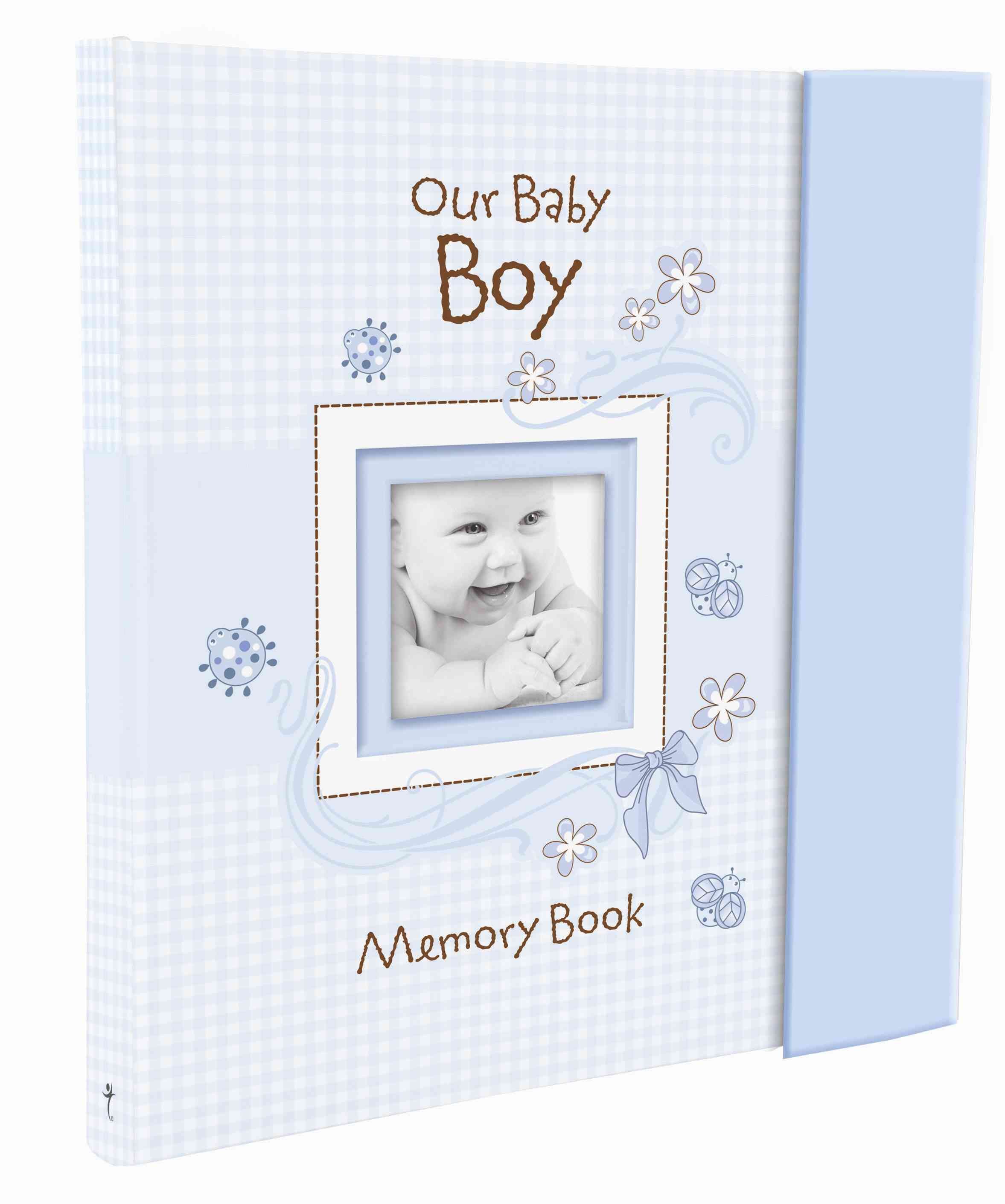 Christian Art Gifts Boy Baby Book of Memories Blue Keepsake Photo Album Our Baby Boy Memory Book Baby Book With Bible Verses, the First Year