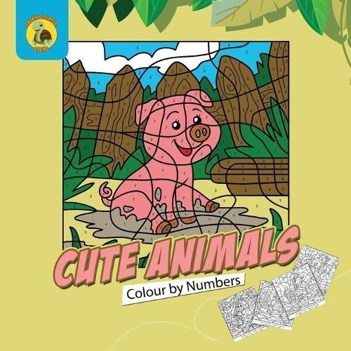 Cute Animals Colour by Numbers By Talking Turtle Books 9781773801520