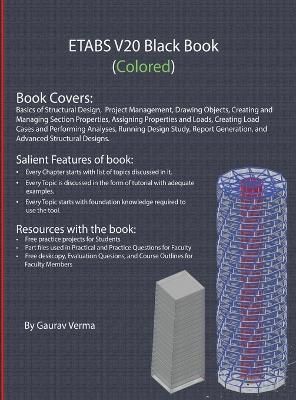ETABS V20 Black Book By Gaurav Verma 9781774590829 (Hardback)