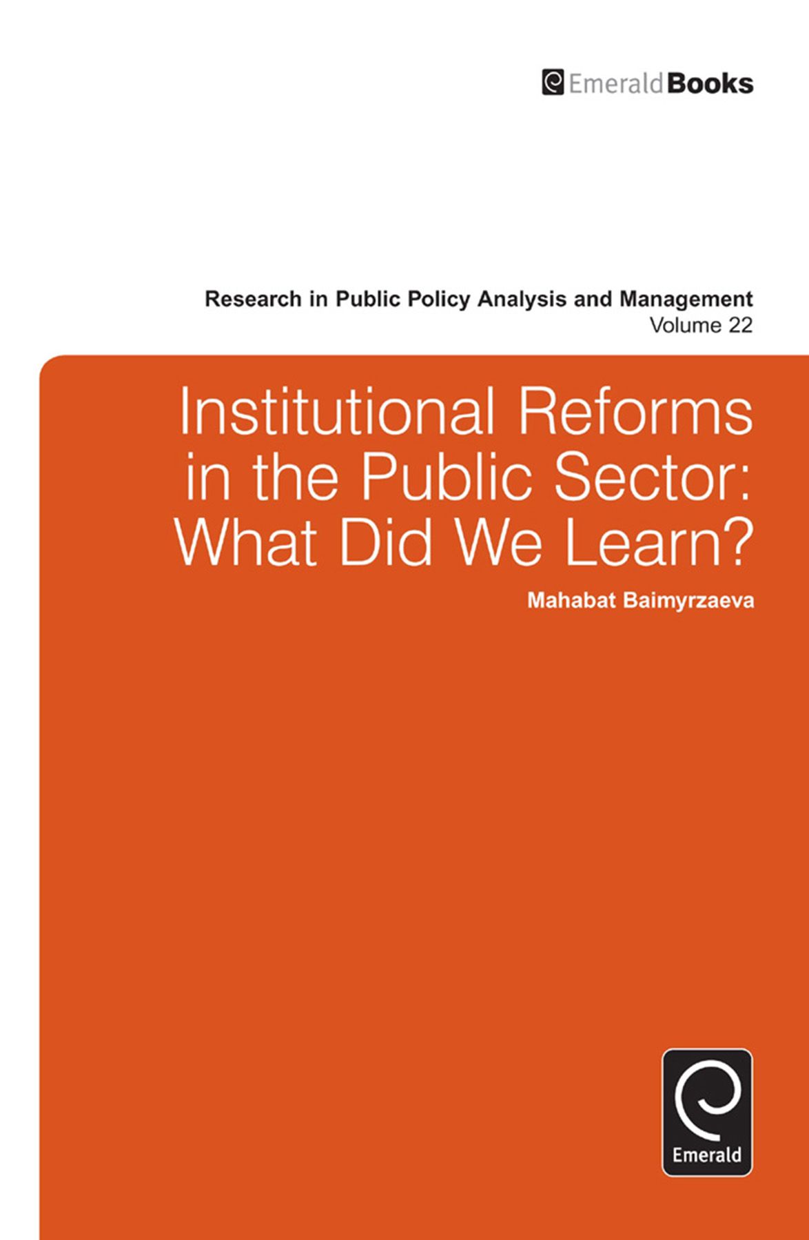 Institutional Reforms in the Public Sector By Mahabat Baimyrzaeva