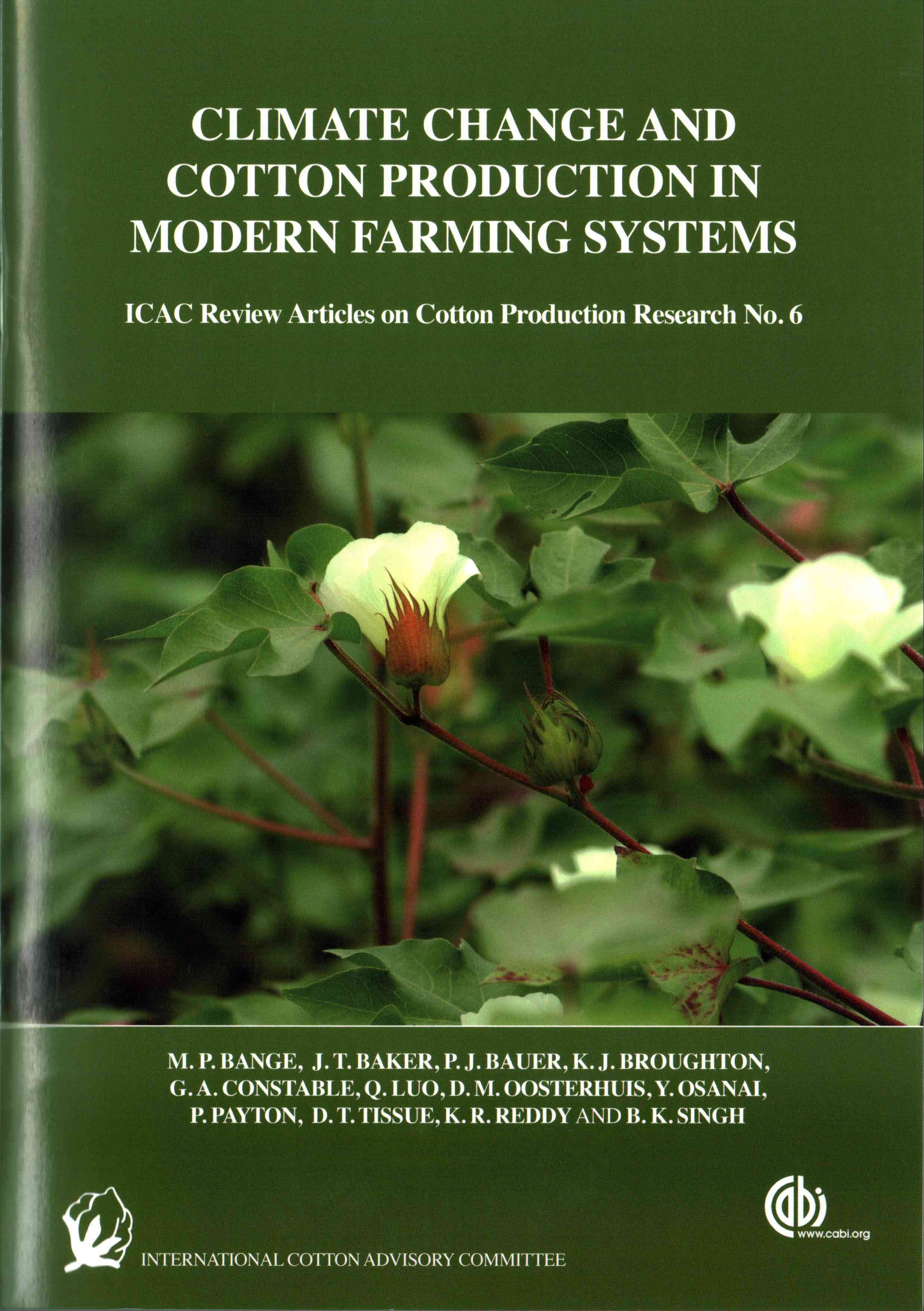 Climate Change and Cotton Production in Modern Farming Systems