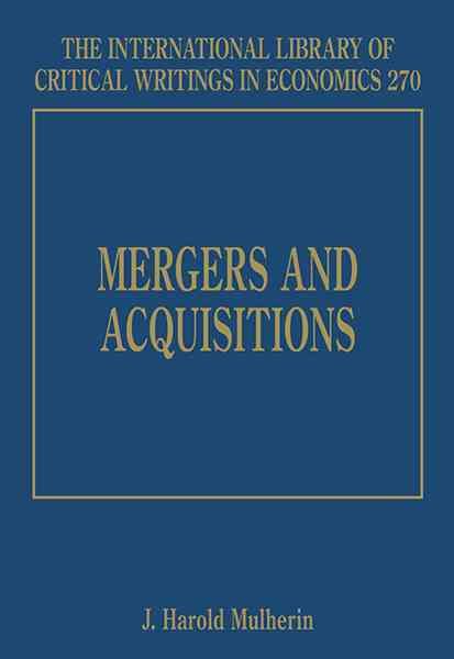 Mergers and Acquisitions By J. Harold Mulherin 9781781951583