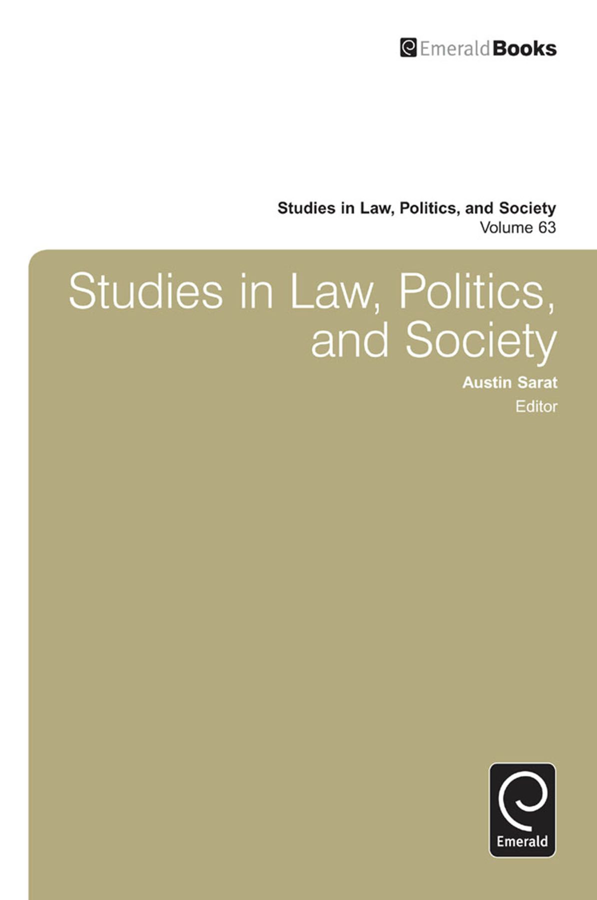 Studies in Law, Politics and Society By Austin Sarat 9781783507856