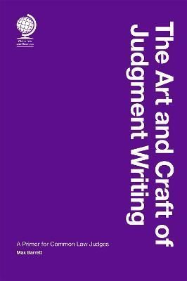 The Art and Craft of Judgment-Writing By Max Barrett 9781787428577