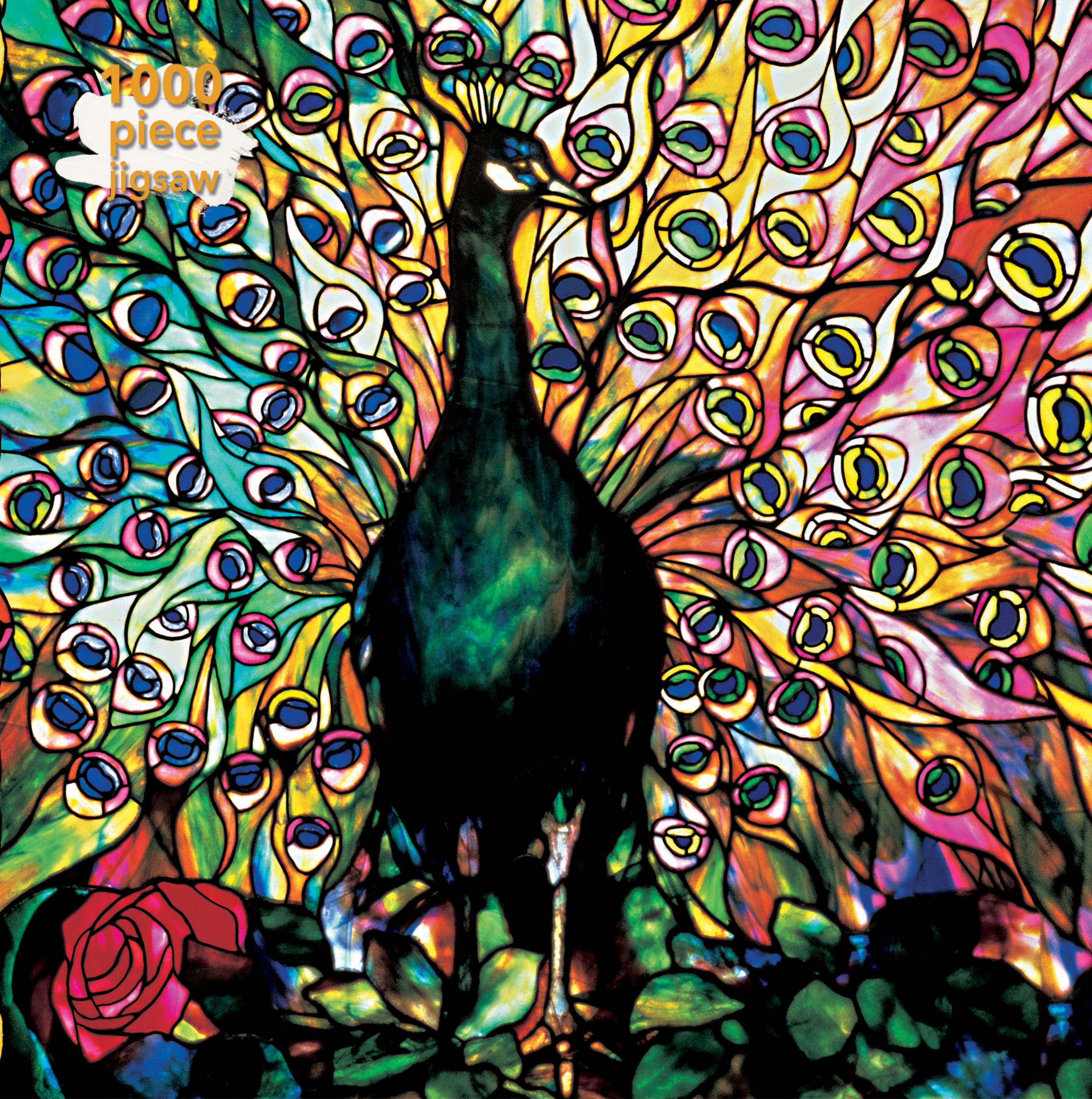 Adult Jigsaw Puzzle Louis Comfort Tiffany: Displaying Peacock ()