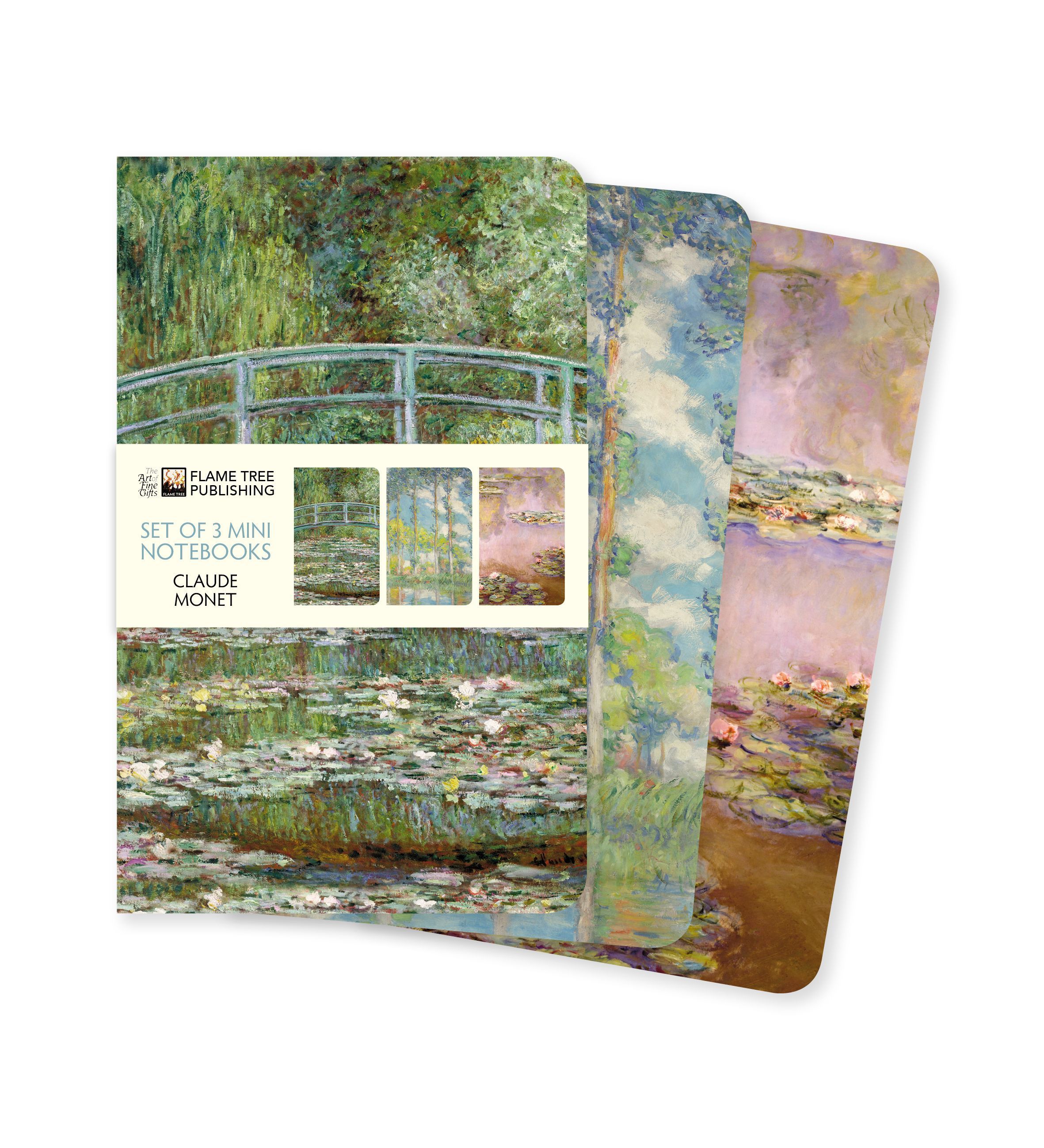 Claude Monet Set of 3 Mini Notebooks By Flame Tree Studio