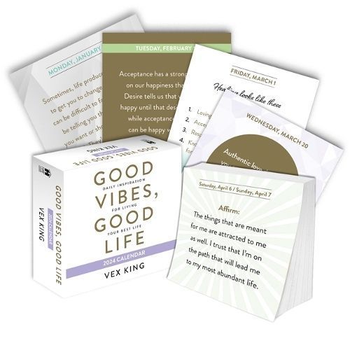 Good Vibes, Good Life 2024 Calendar By Vex King 9781788178907