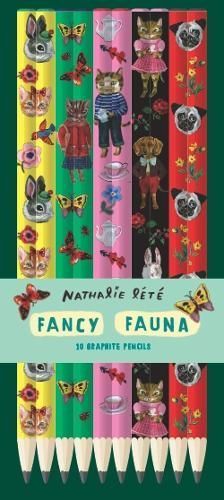 Fancy Fauna: 10 Graphite Pencils By Nathalie Lété 9781797201948