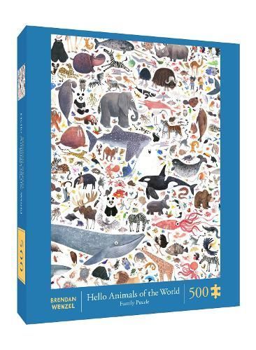 Hello Animals of the World 500-Piece Family Puzzle By Chronicle Books