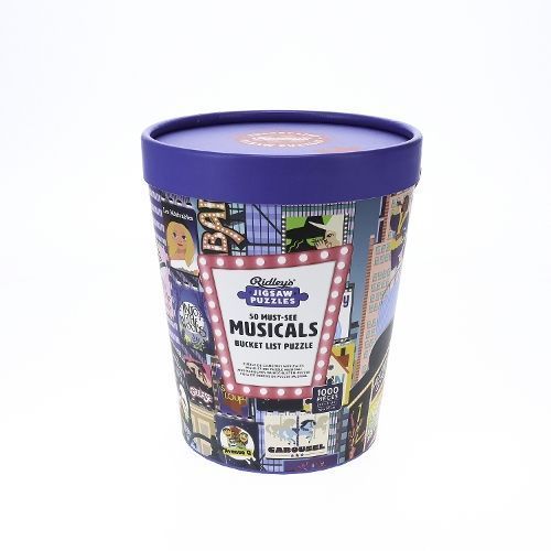 50 Must-See Musicals Bucket List 1000-Piece Puzzle By Ridley's Games