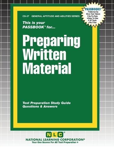 Preparing Written Material By Passbooks (complication) 9781799367376
