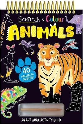 Scratch and Colour Animals 9781801052658 (Hardback)