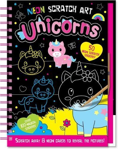 Neon Scratch Art Unicorns 9781801056199 (Hardback)
