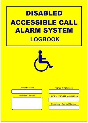 Disabled Call Alarm System Logbook By Docs-Store 9781803524375