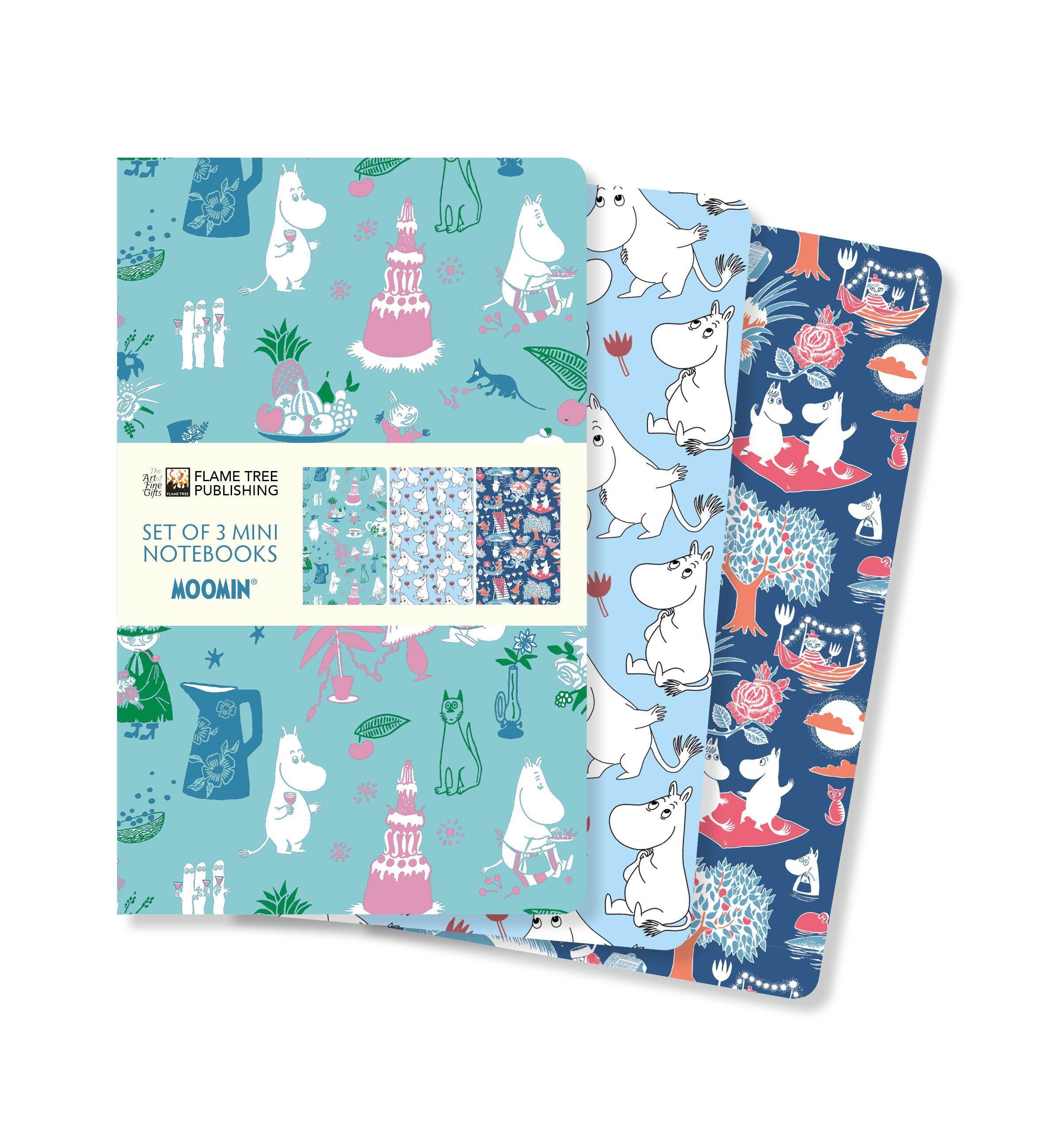 Moomin Classics Set of 3 Mini Notebooks By Flame Tree Studio