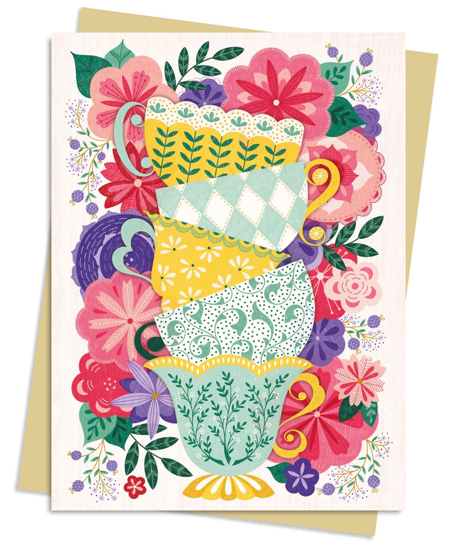Jenny Zemanek: Teacups Greeting Card Pack By Flame Tree Studio (Cards)
