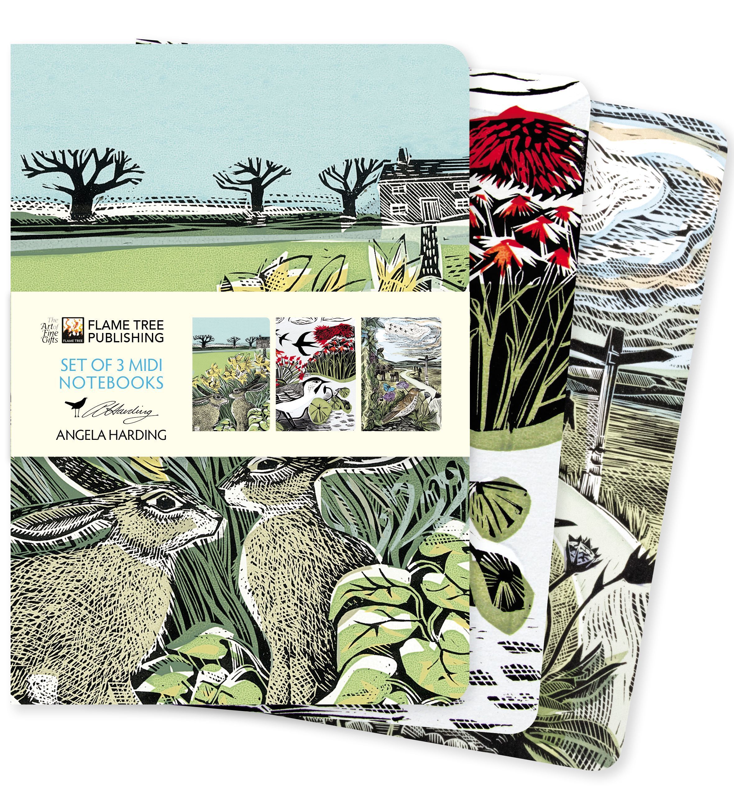 Angela Harding: Landscapes Set of 3 Midi Notebooks 9781804173183