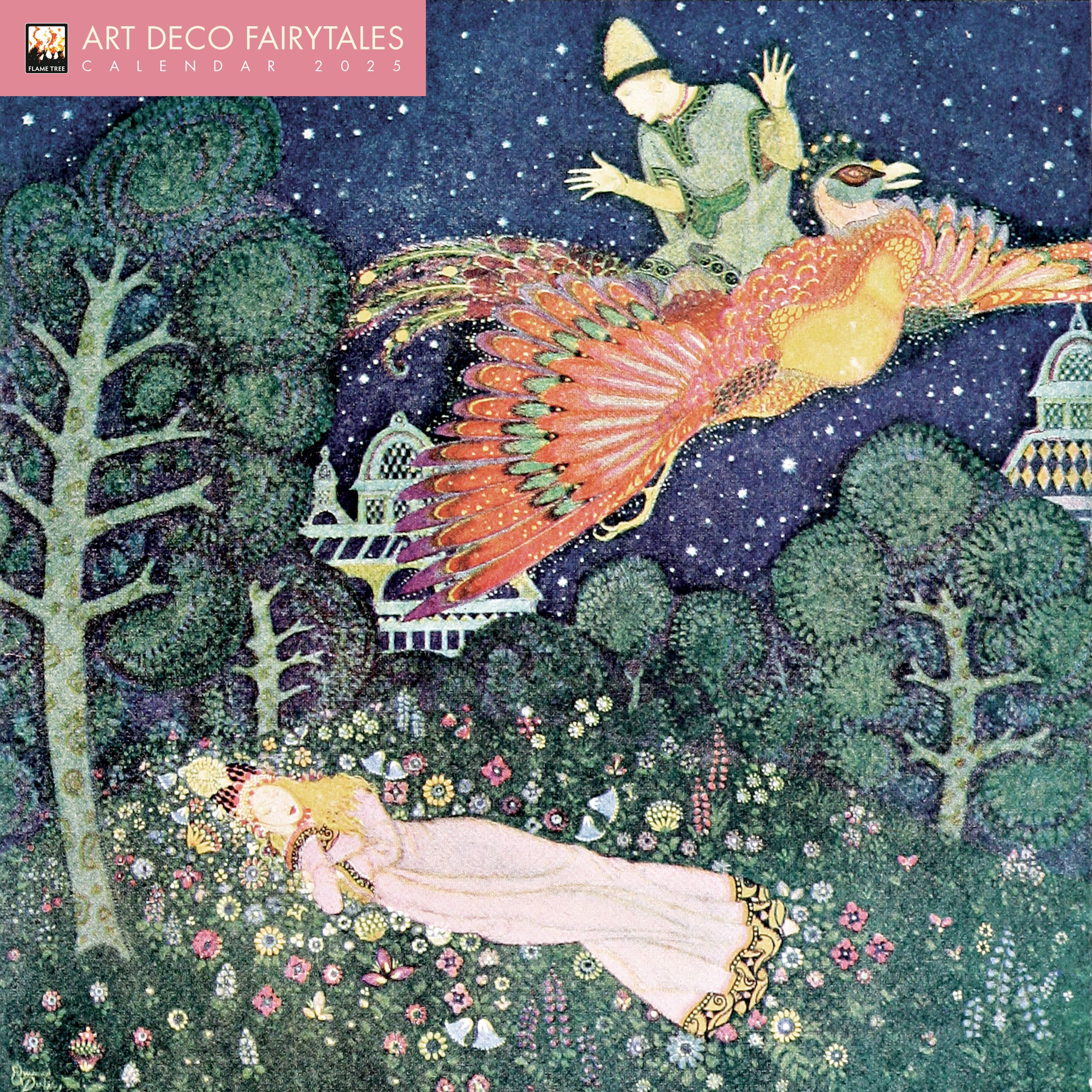 Art Deco Fairytales Wall Calendar 2025 (Art Calendar) 9781835620038