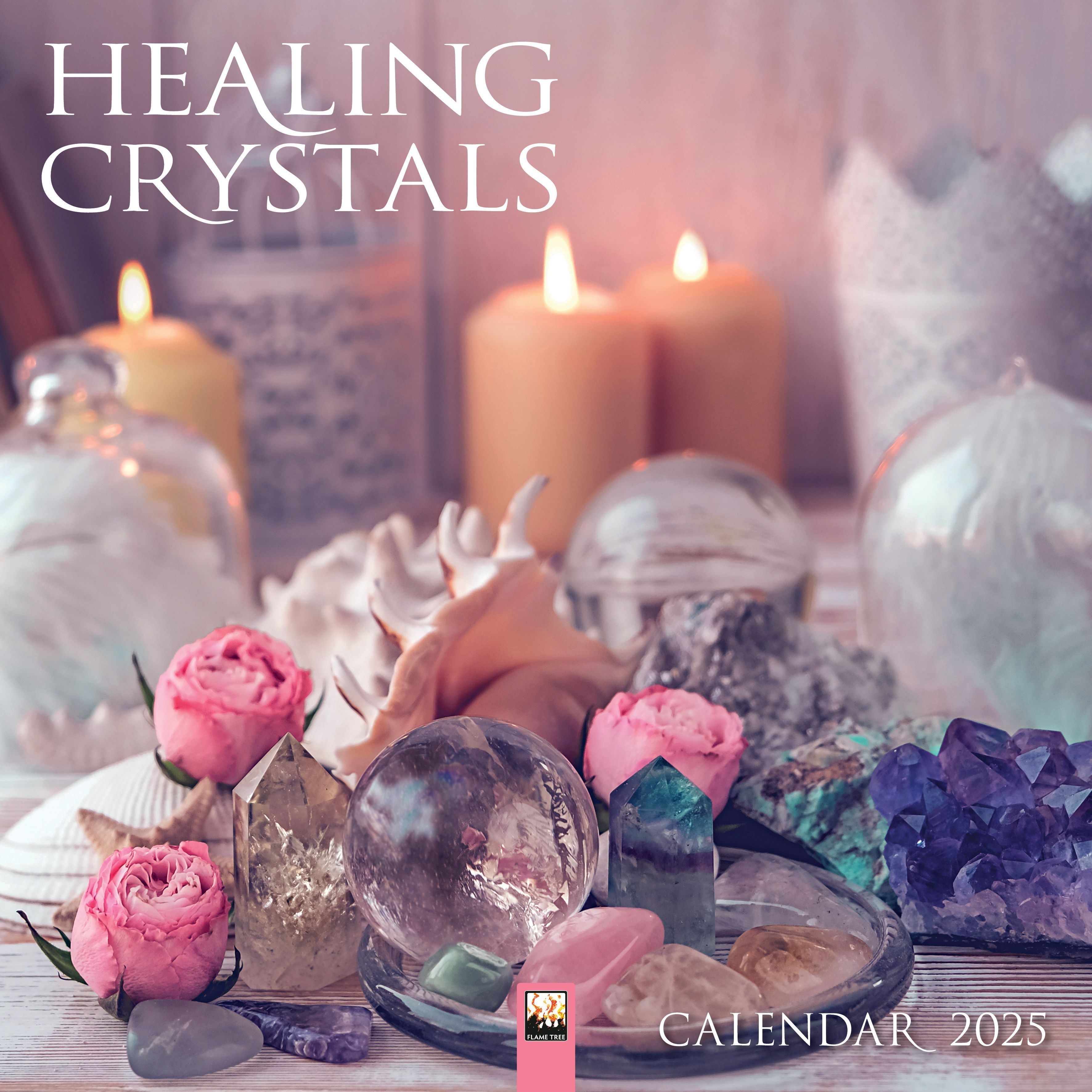 Healing Crystals Wall Calendar 2025 (Art Calendar) 9781835620144