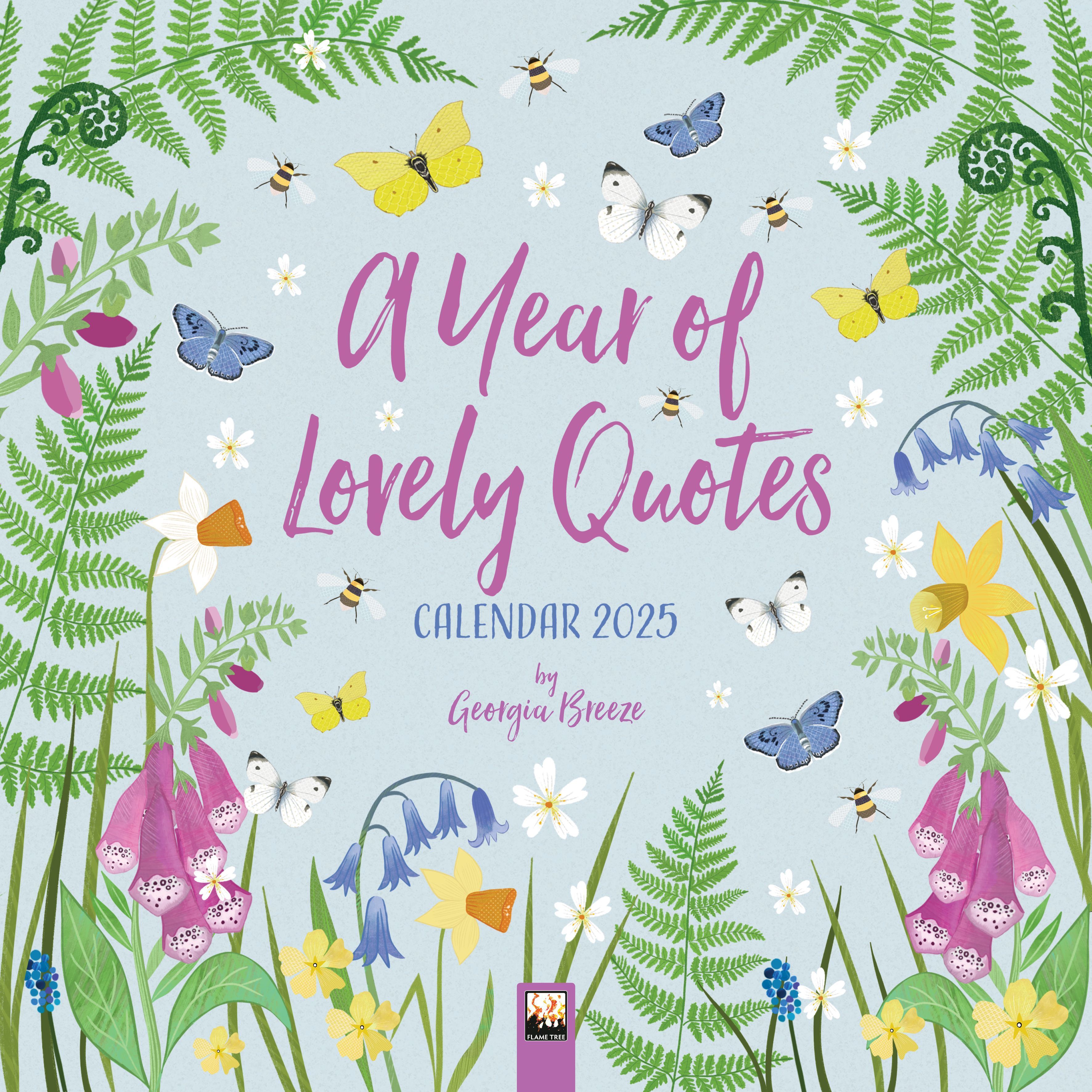 A Year of Lovely Quotes Wall Calendar 2025 (Art Calendar) (Calendar)