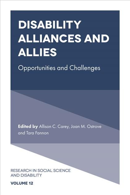Disability Alliances and Allies By Allison C. Carey 9781839093227