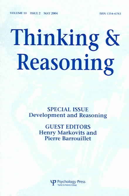 Development and Reasoning By Henry Markovits, Pierre Barrouillet