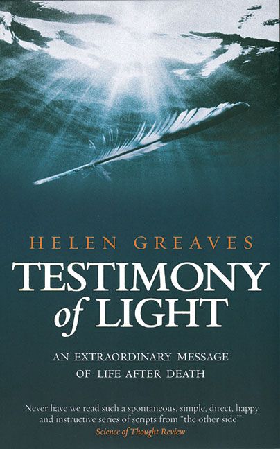 Testimony of Light By Helen Greaves, Frances Banks 9781844131358