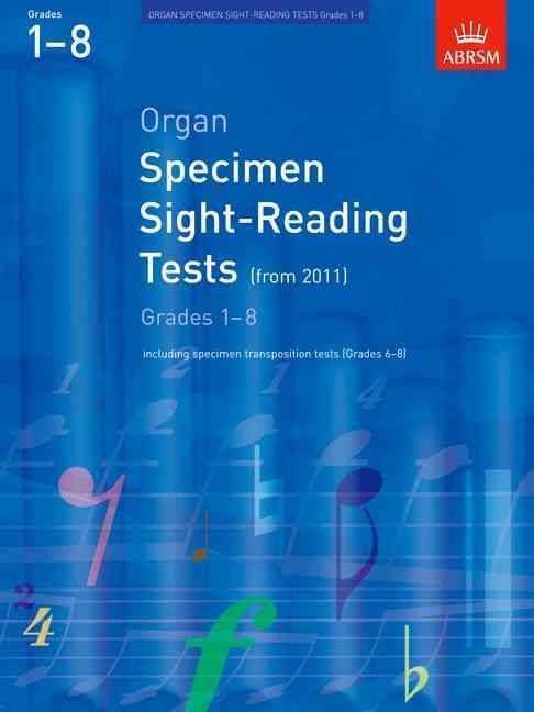Organ Specimen Sight-Reading Tests, Grades 1-8 from 2011 9781848492448