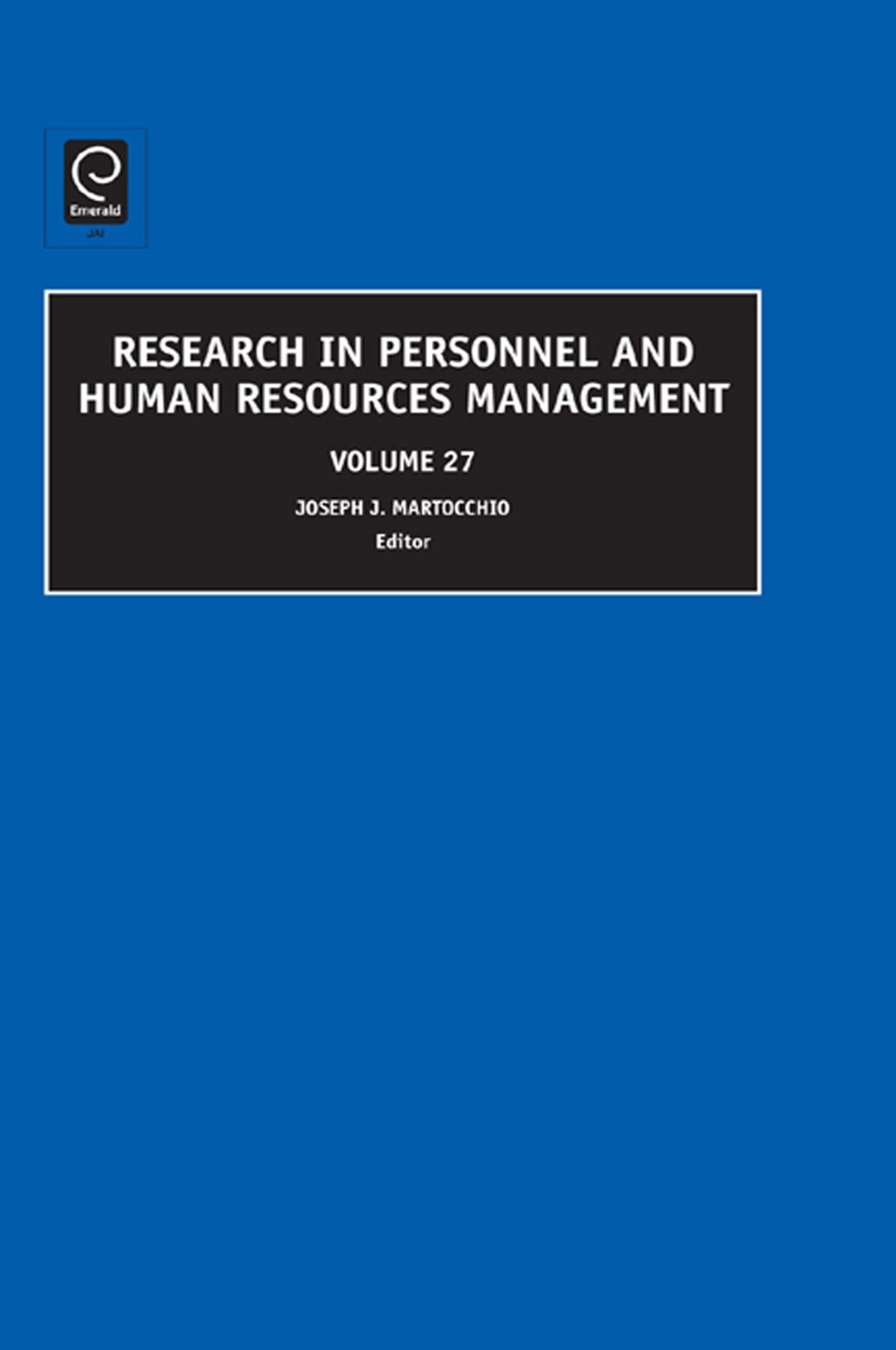 Research in Personnel and Human Resources Management 9781848550049