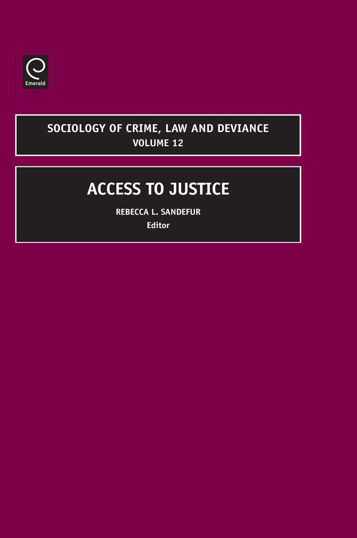 Access to Justice By Rebecca L. Sanderfur 9781848552425 (Hardback)