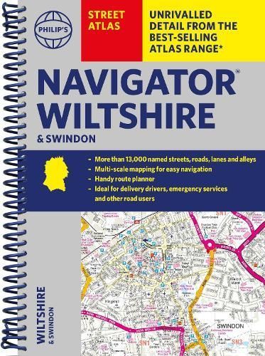 Philip's Navigator Wiltshire & Swindon By Philip's Maps 9781849076395