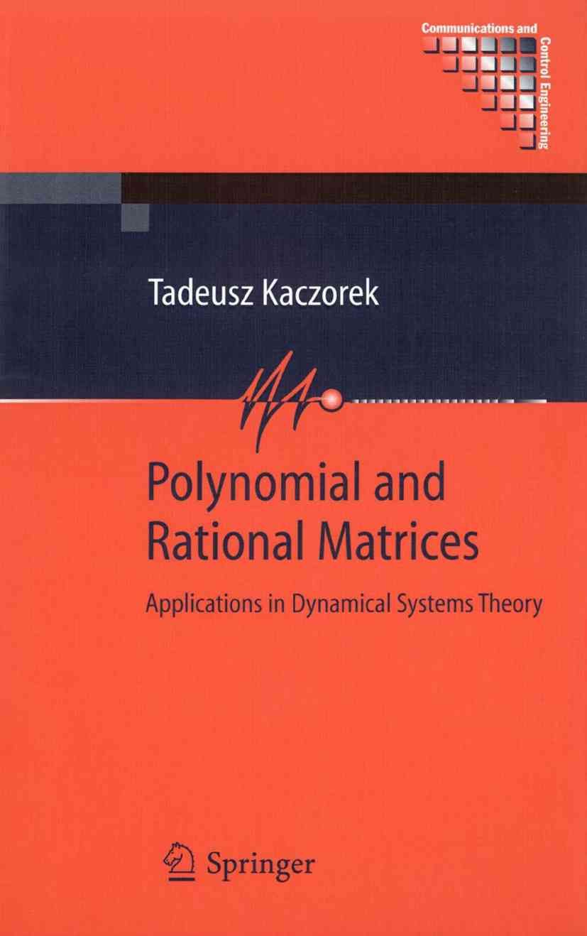 Polynomial and Rational Matrices By Tadeusz Kaczorek 9781849966269