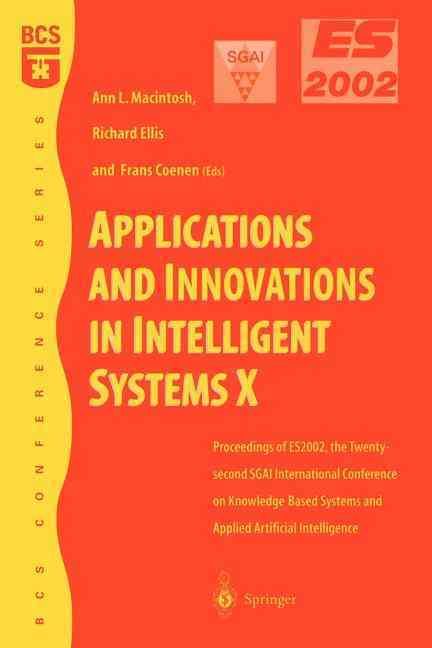 Applications and Innovations in Intelligent Systems X 9781852336738