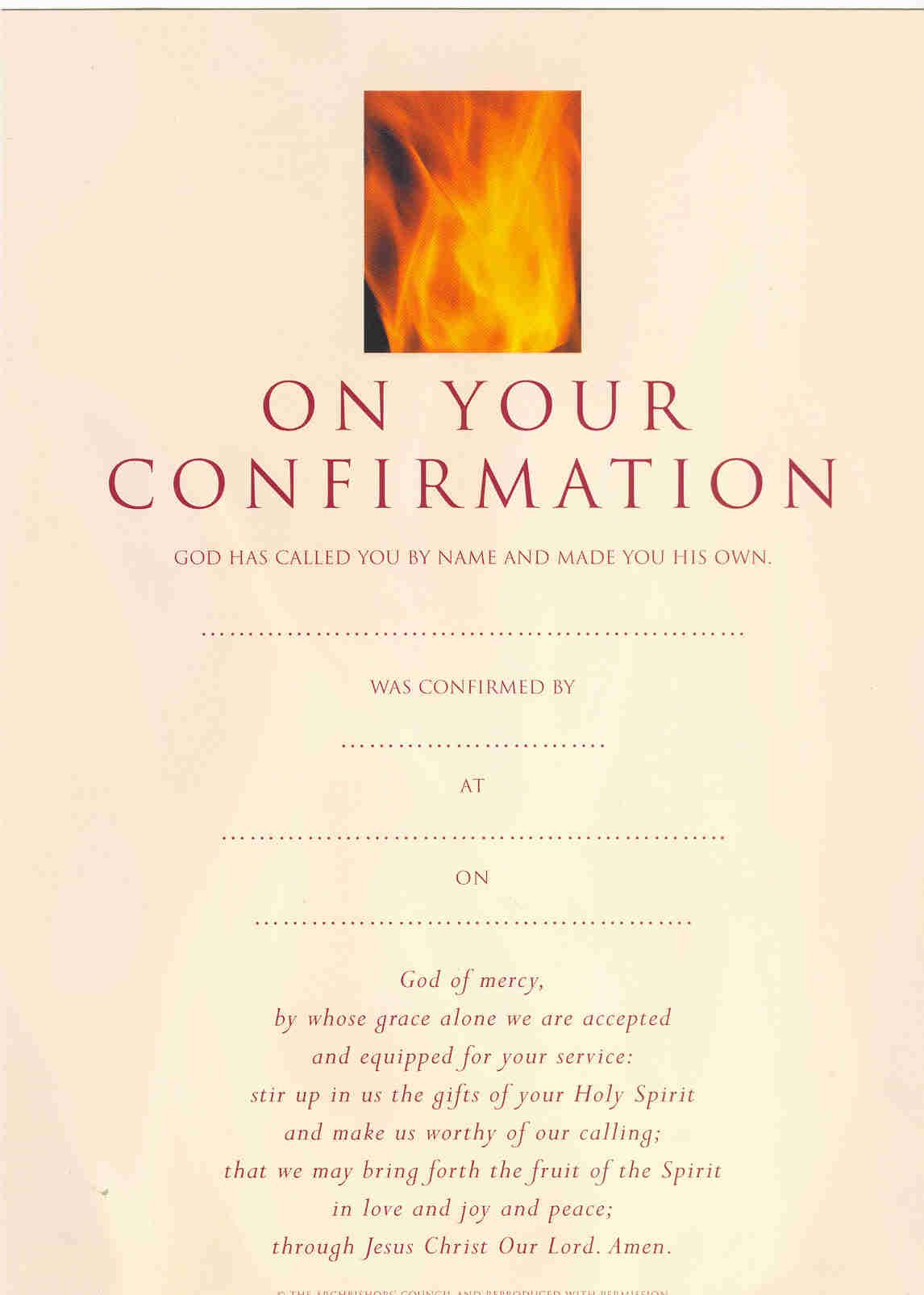 Confirmation Certificates (pack of 20) 9781853114298