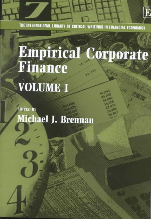 Empirical Corporate Finance By Michael J. Brennan 9781858984841