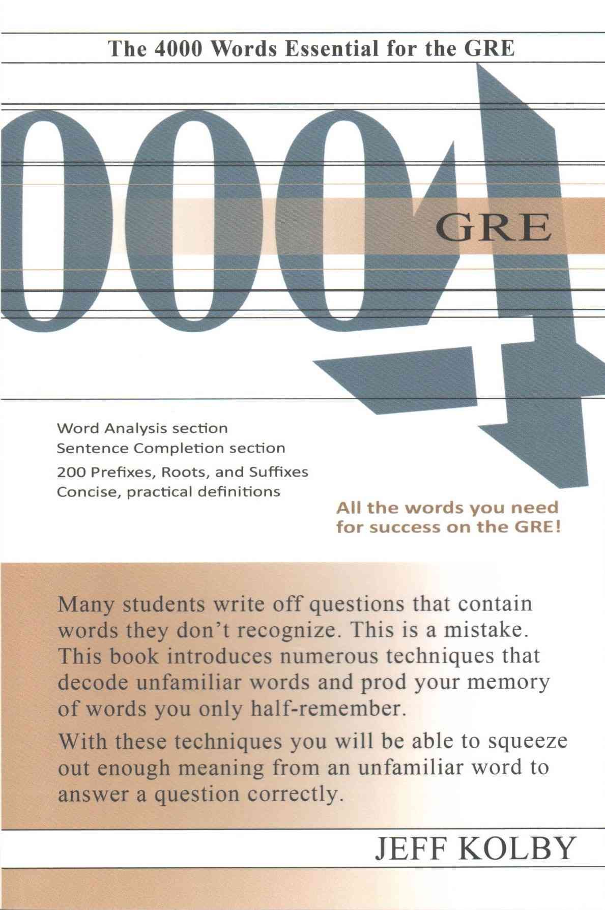 GRE 4000 By Jeff Kolby 9781889057781 (Paperback)