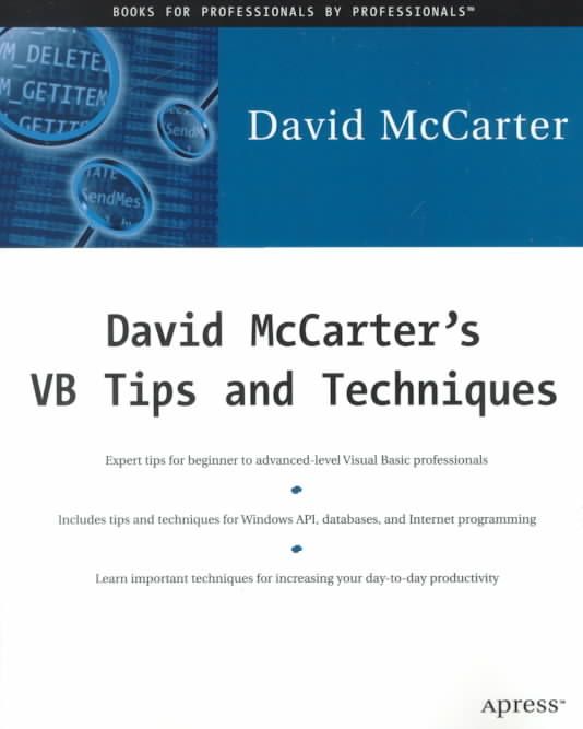 David McCarter's VB Tips and Techniques By David McCarter (Paperback)