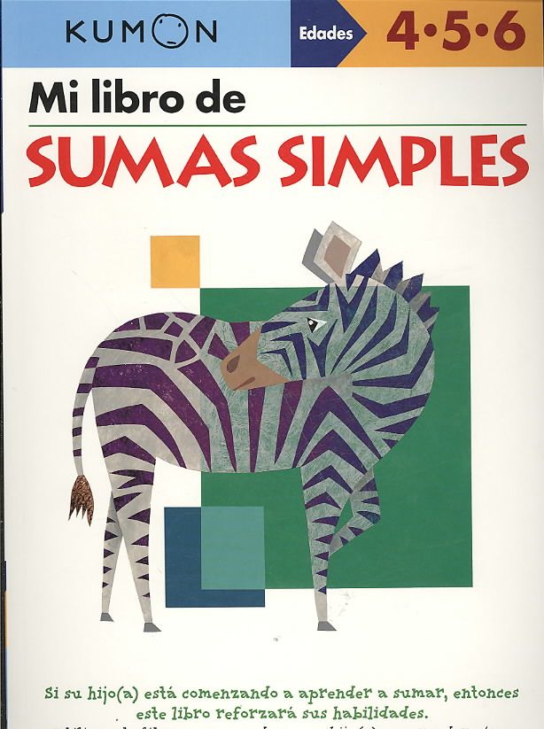 Kumon Mi Libro De Sumas Simples By Kumon (various roles) 9781934968352