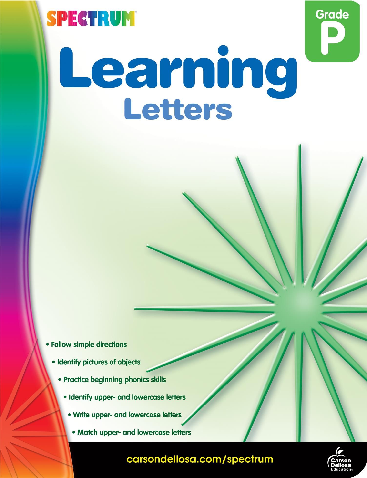 Learning Letters, Grade PK By Spectrum 9781936024971 (Paperback)