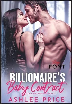 Billionaire's Baby Contract Large Font By Price 9781958676011
