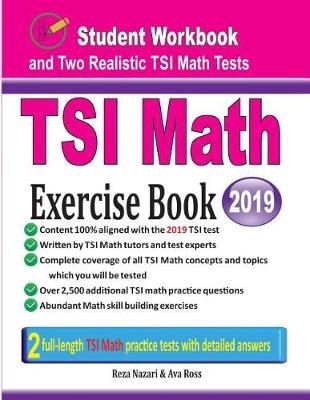 TSI Math Exercise Book By Reza Nazari, Ava Ross 9781970036695