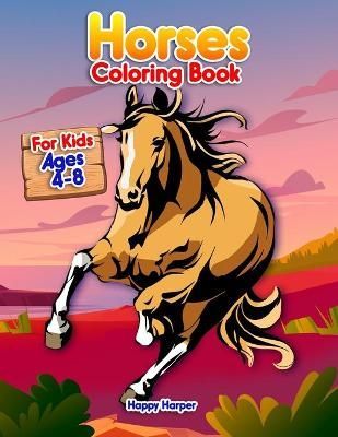 Horses Coloring Book By Hall 9781989968260 (Paperback)