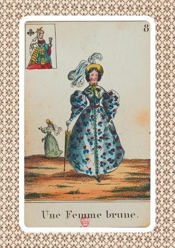 Carnet Blanc, Cartomancie, Femme Brune, 18e Siecle By Sans Auteur