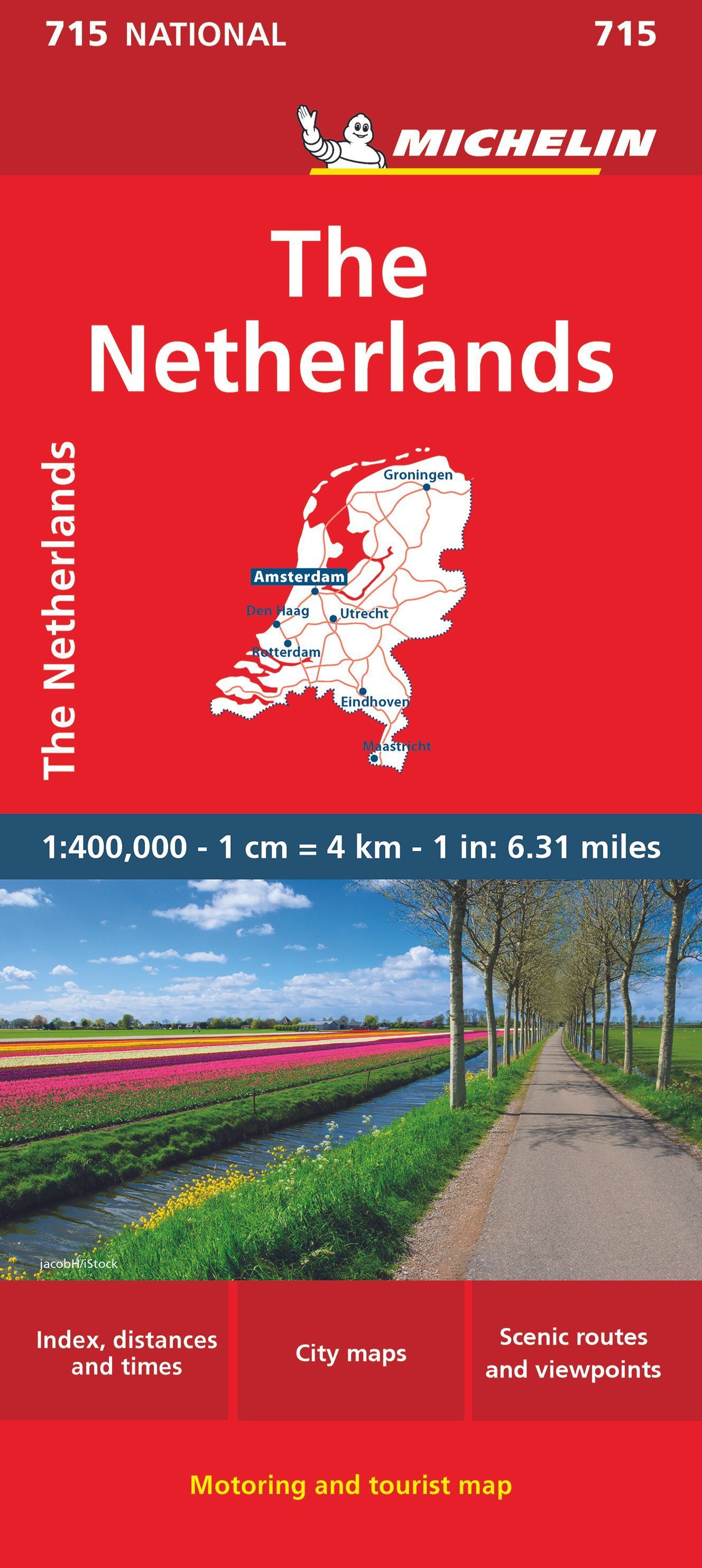 The Netherlands - Michelin National Map 715 By Michelin 9782067170629