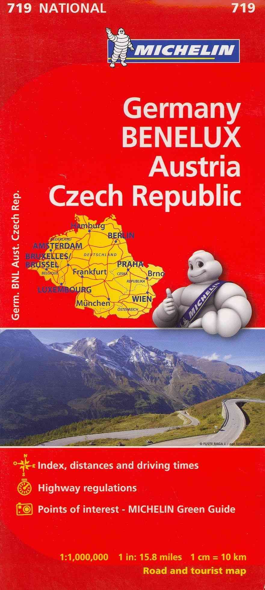 Germany, Benelux, Austria, Czech Republic - Michelin National Map 719