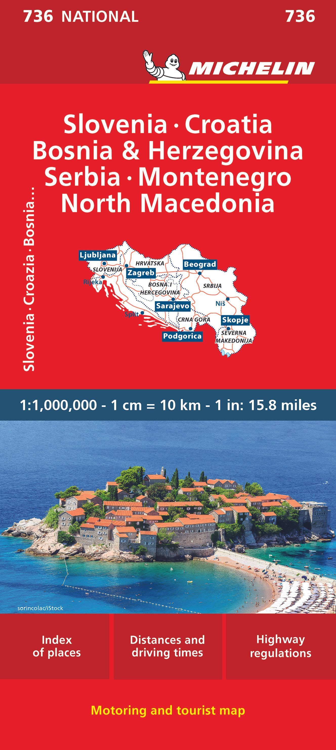 Slovenia, Croatia, Bosnia - Michelin National Map 736 By Michelin