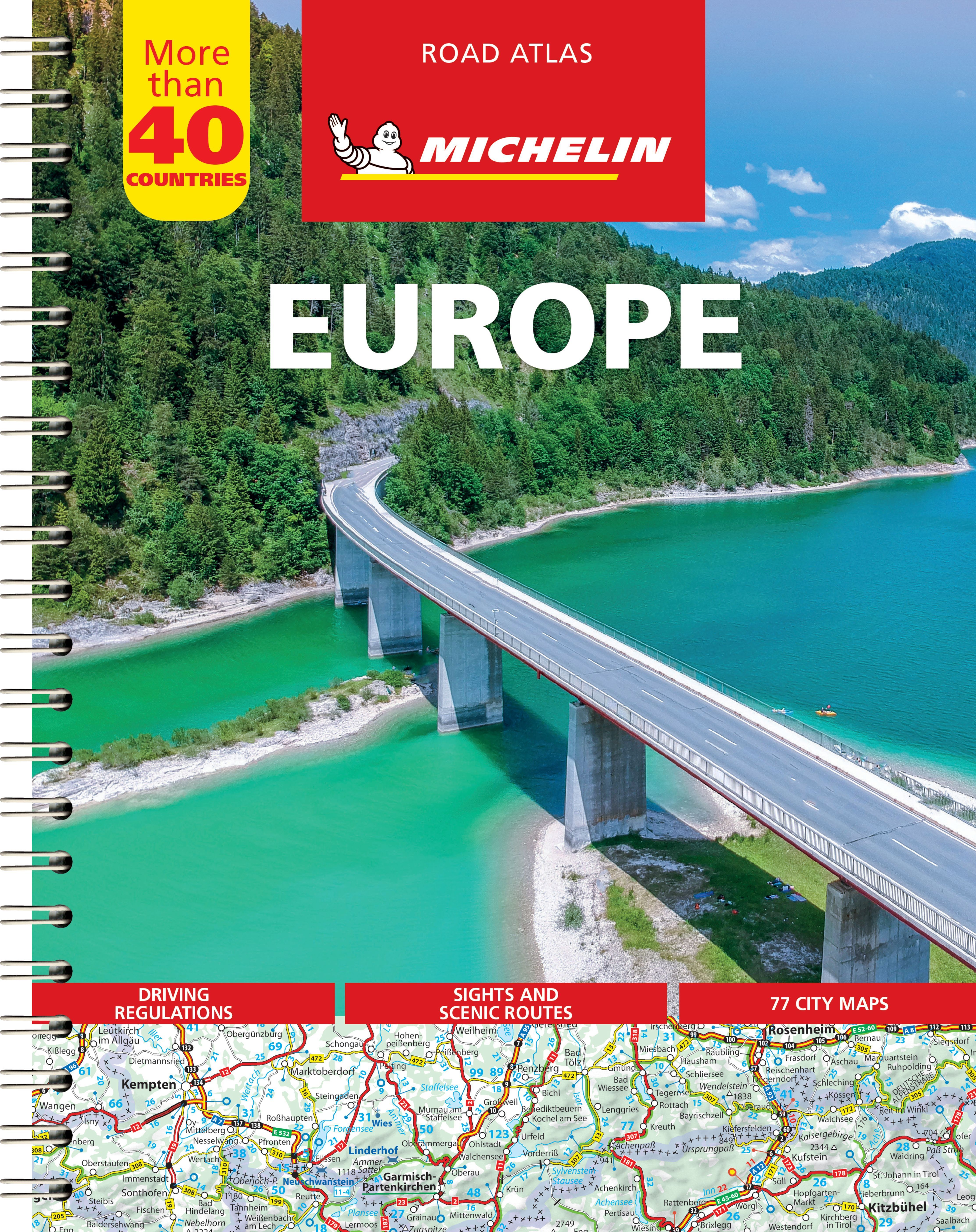 Europe - Tourist and Motoring Atlas (A4-Spiral) By Michelin