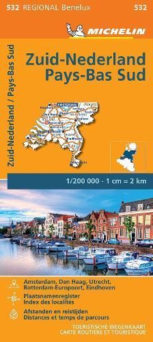 Netherlands South - Michelin Regional Map 532 By Michelin