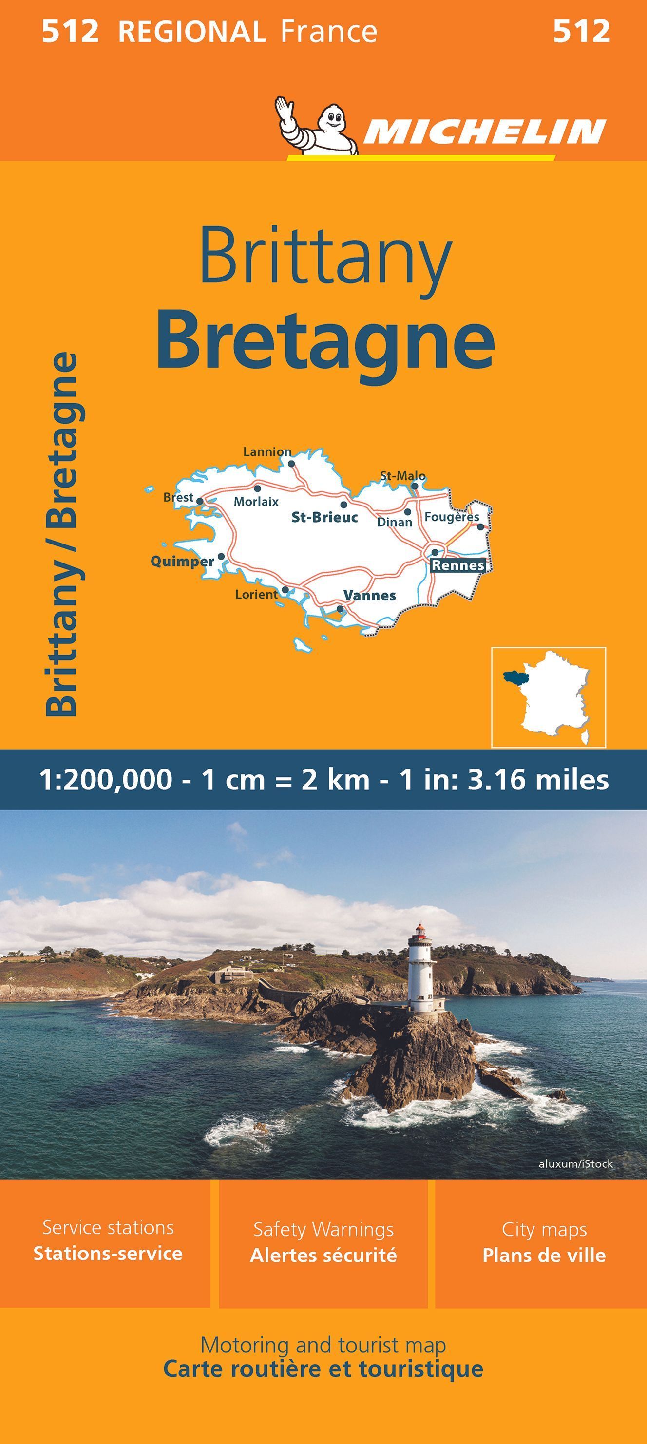 Brittany - Michelin Regional Map 512 By Michelin 9782067258648